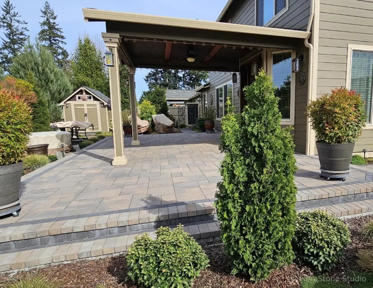 From problematic stamped concrete to solid paving stones